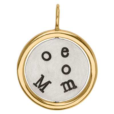 Love You Mom Spinner Round Charm