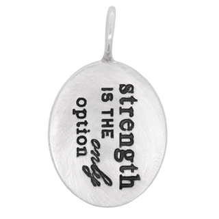 "Strength" Small Sterling Silver Oval