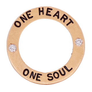 "One Heart, One Soul" Yellow Gold Open Cirlcle