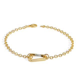 3mm Yellow Gold Chain Hinge Bracelet