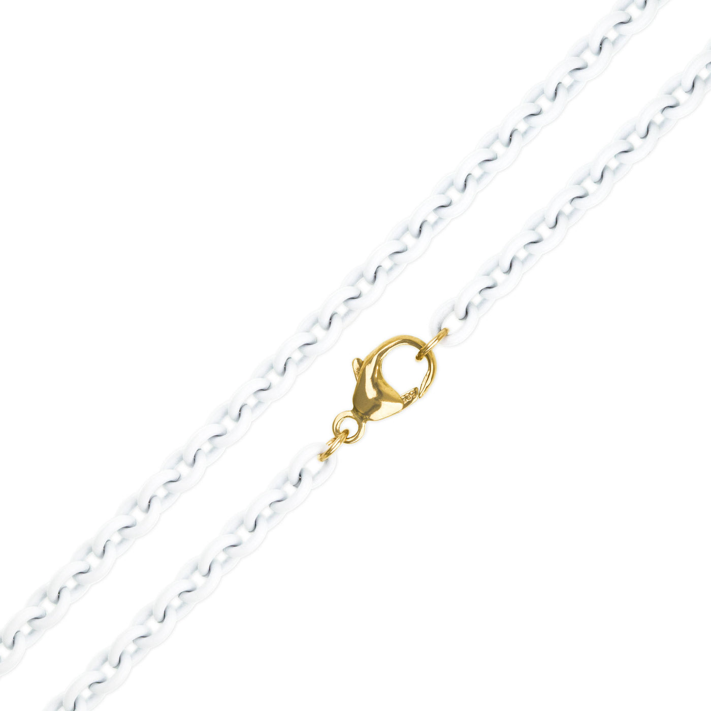 3.8mm Stainless Steel Pearl White Chain