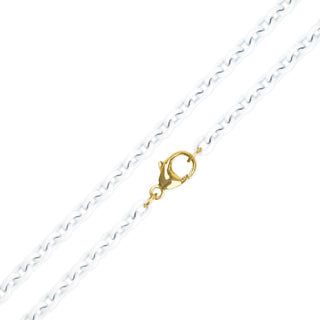 18" 3.8mm Stainless Steel Pearl White Chain