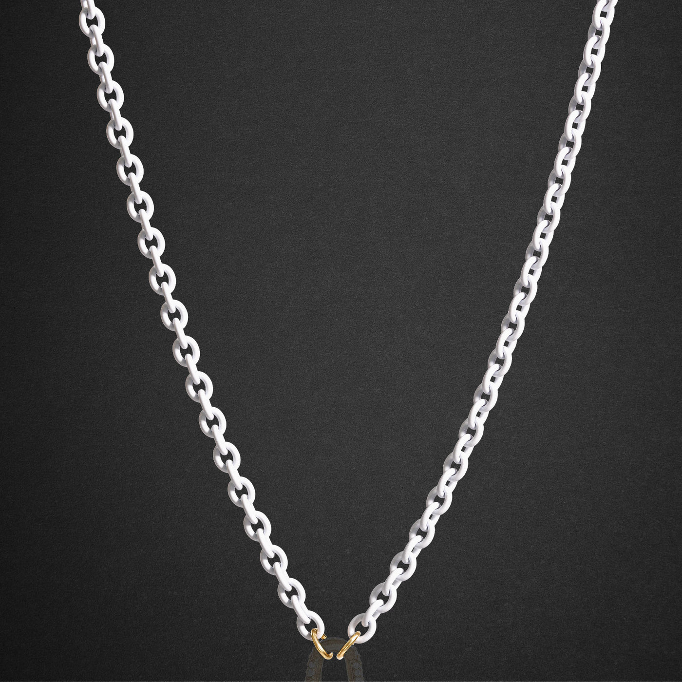 3.8mm Stainless Steel Pearl White Hinge Chain