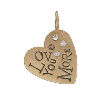 Love You More Heart Charm
