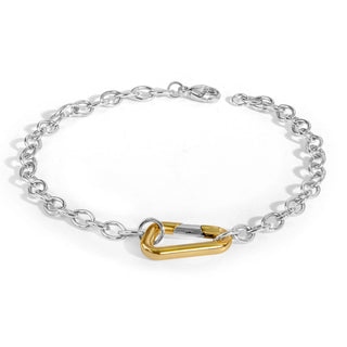 4.8mm Silver Link Chain Hinge Bracelet