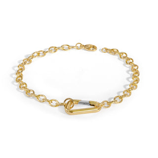 4.8mm Gold Link Chain Hinge Bracelet