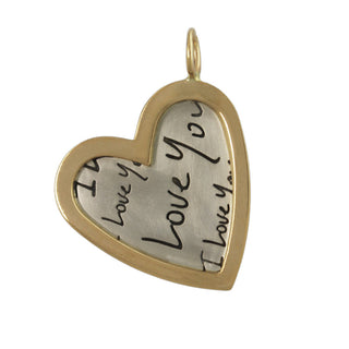 I Love You Wide Frame Heart Charm