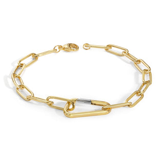 5.2mm Gold Link Chain Hinge Bracelet