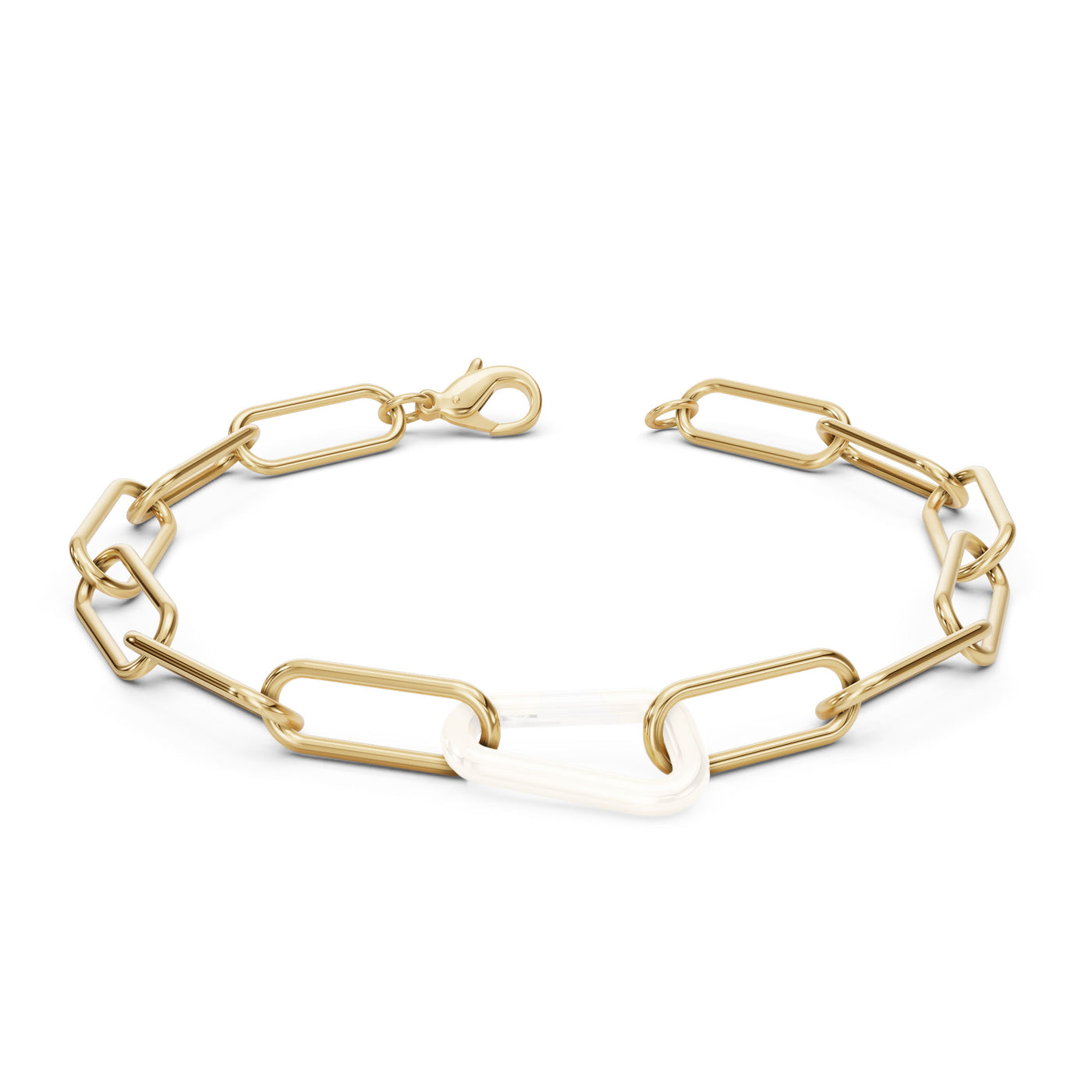5.2mm Gold Link Chain Hinge Bracelet