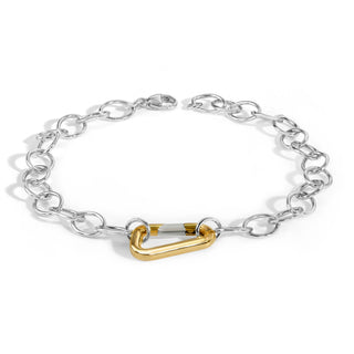 6.3mm Silver Link Chain Hinge Bracelet