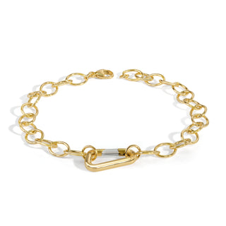 6.3mm Gold Link Chain Hinge Bracelet