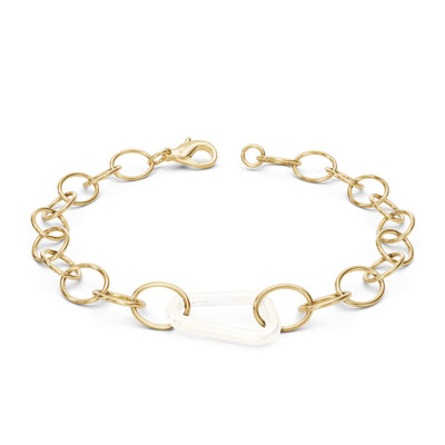 6.3mm Gold Link Chain Hinge Bracelet
