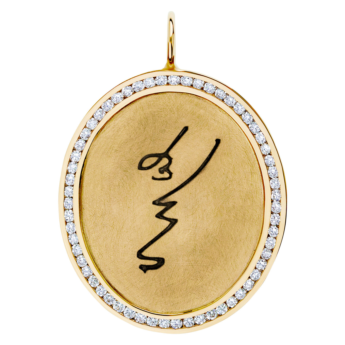 Signature Channel Set Oval Charm