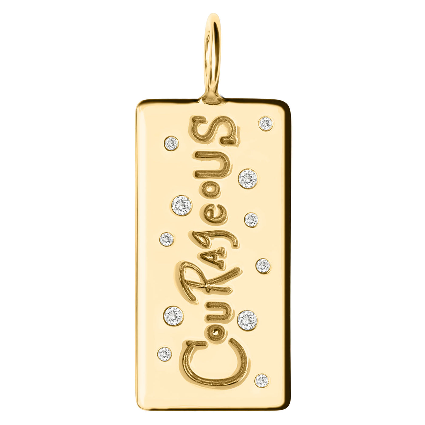 Courageous Graffiti High Polished ID Tag