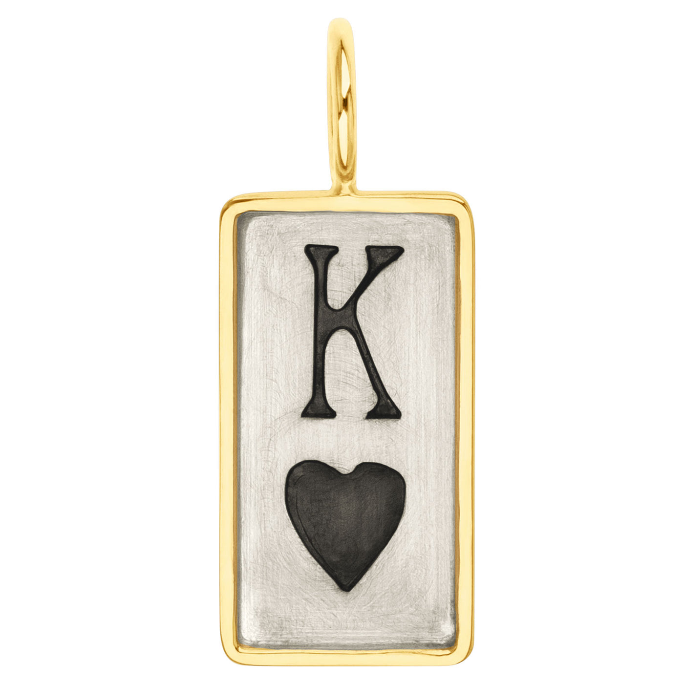 Silver & Gold King of Hearts ID Tag