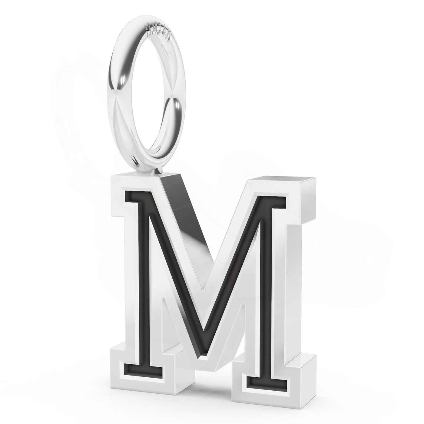 Silver Serif Initial Charm