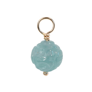 Blue Aquamarine Carved Gemstone