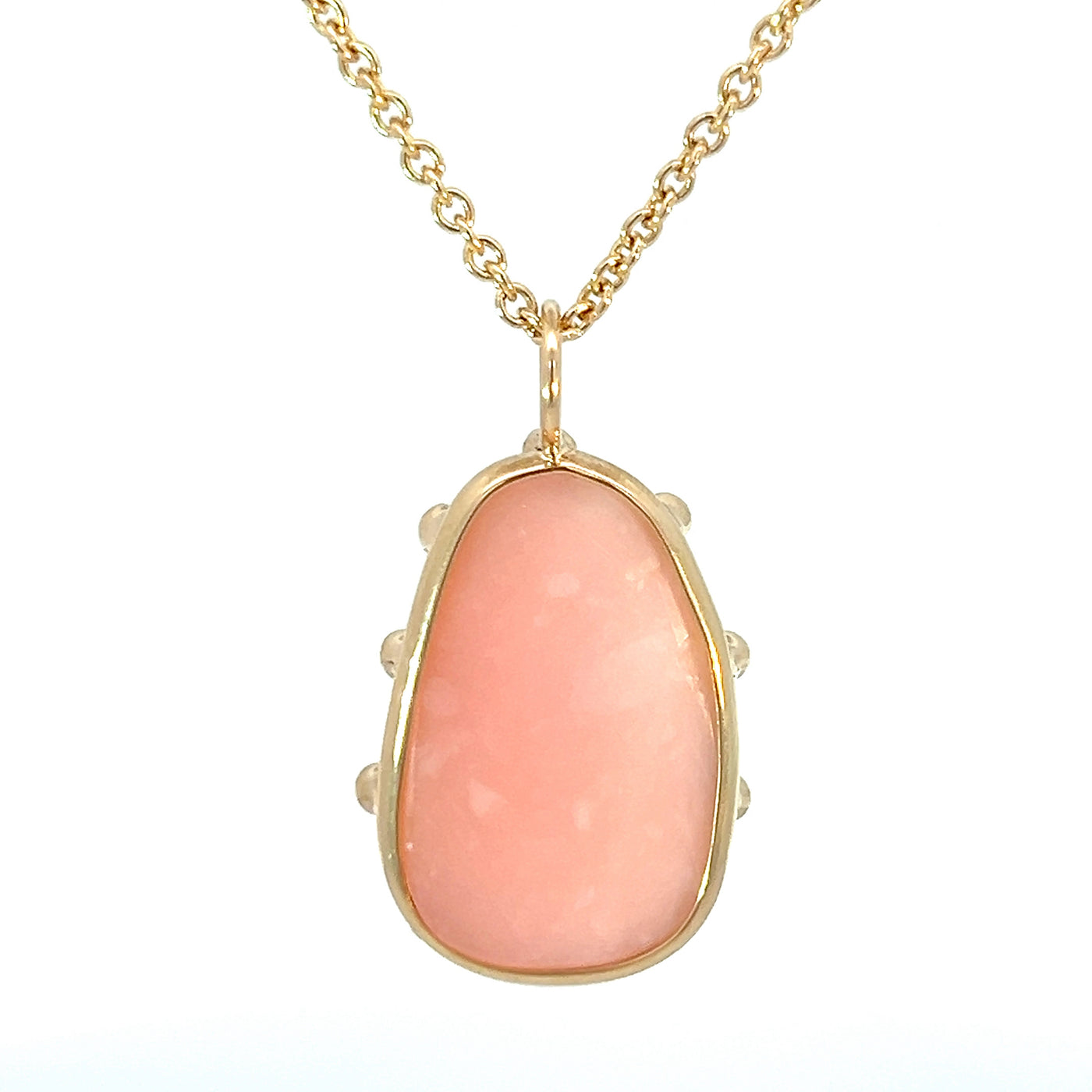 Pink Opal & Diamond Elizabeth Stone
