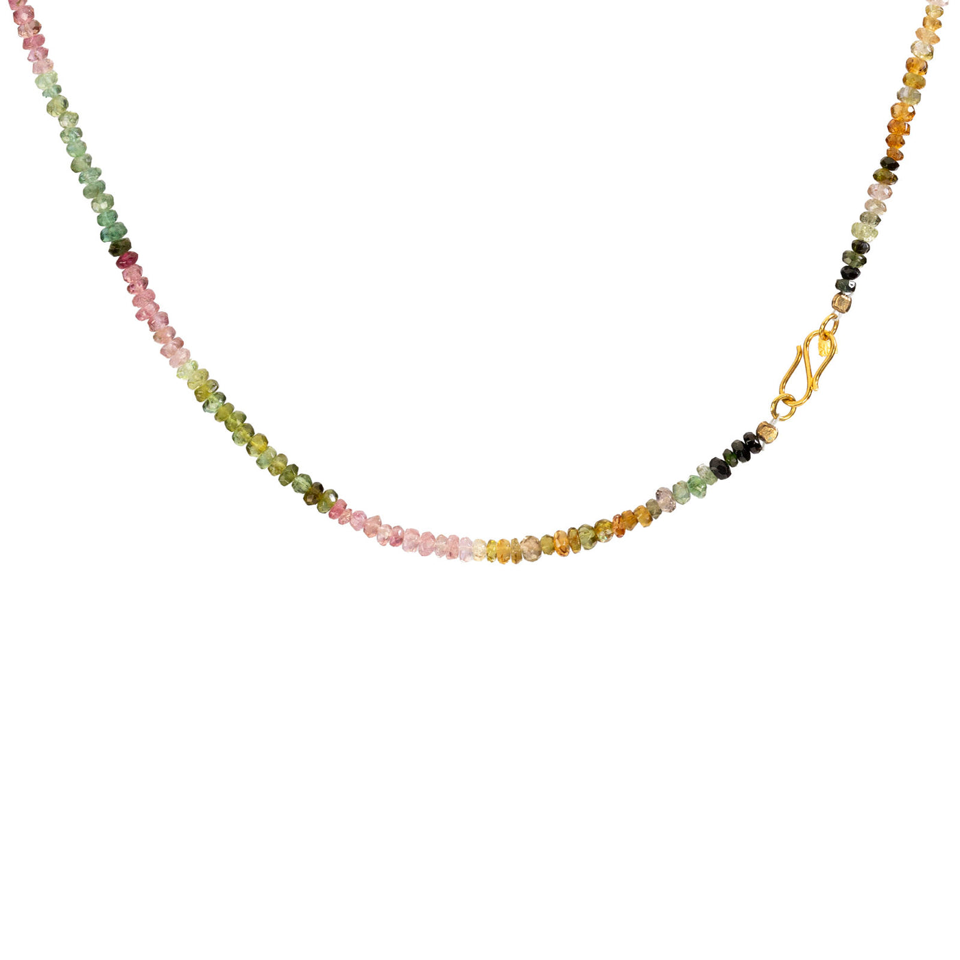 Multicolored Tourmaline Gemstone Necklace