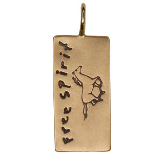 Free Spirit Yellow Gold Small ID Tag