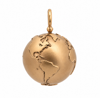 Yellow Gold Globe Charm