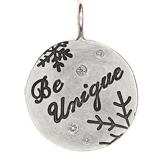 Be Unique Silver Round Charm