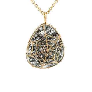 Spider Web Black Rutilated Quartz Harriet Stone