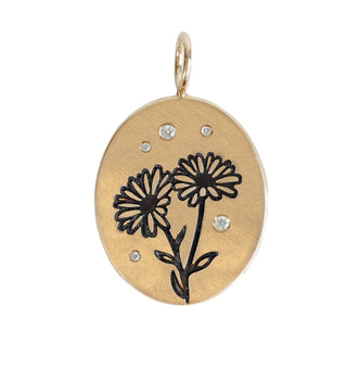Daisy Oval Charm