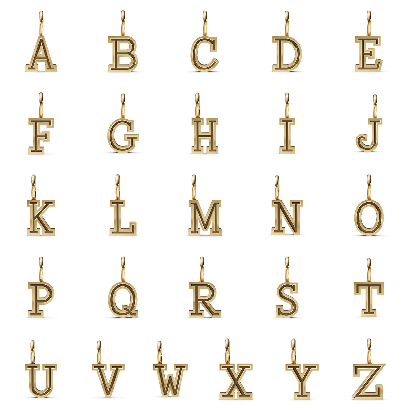 Gold Serif Initial Charm