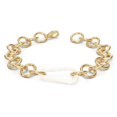 Gold Handmade Circle Chain Hinge Bracelet