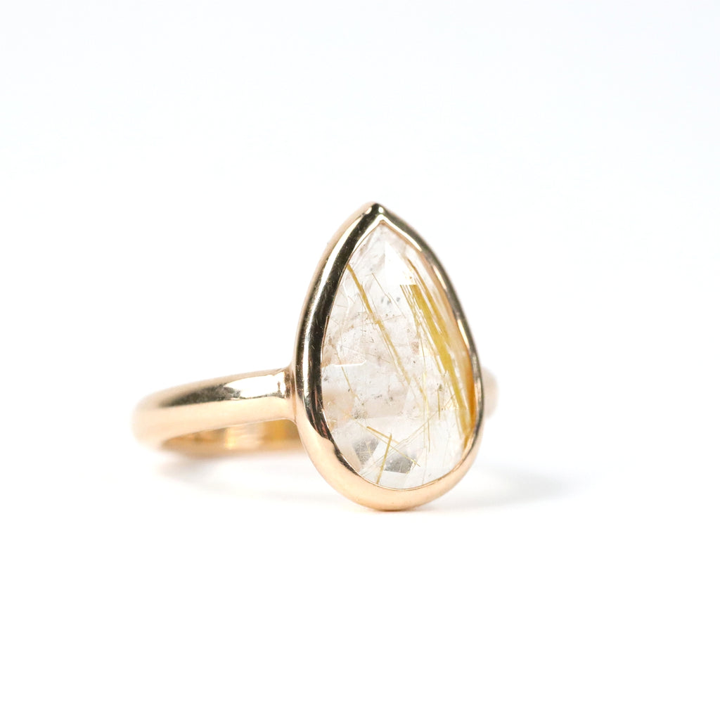 Gold Rutilated Quartz Elizabeth Stone Ring – Heather B. Moore