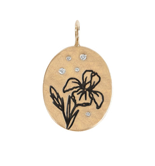 Iris Oval Charm