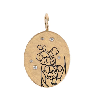 Lily of the Valley Oval Charm