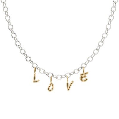4.8mm Silver and Gold Love Chain