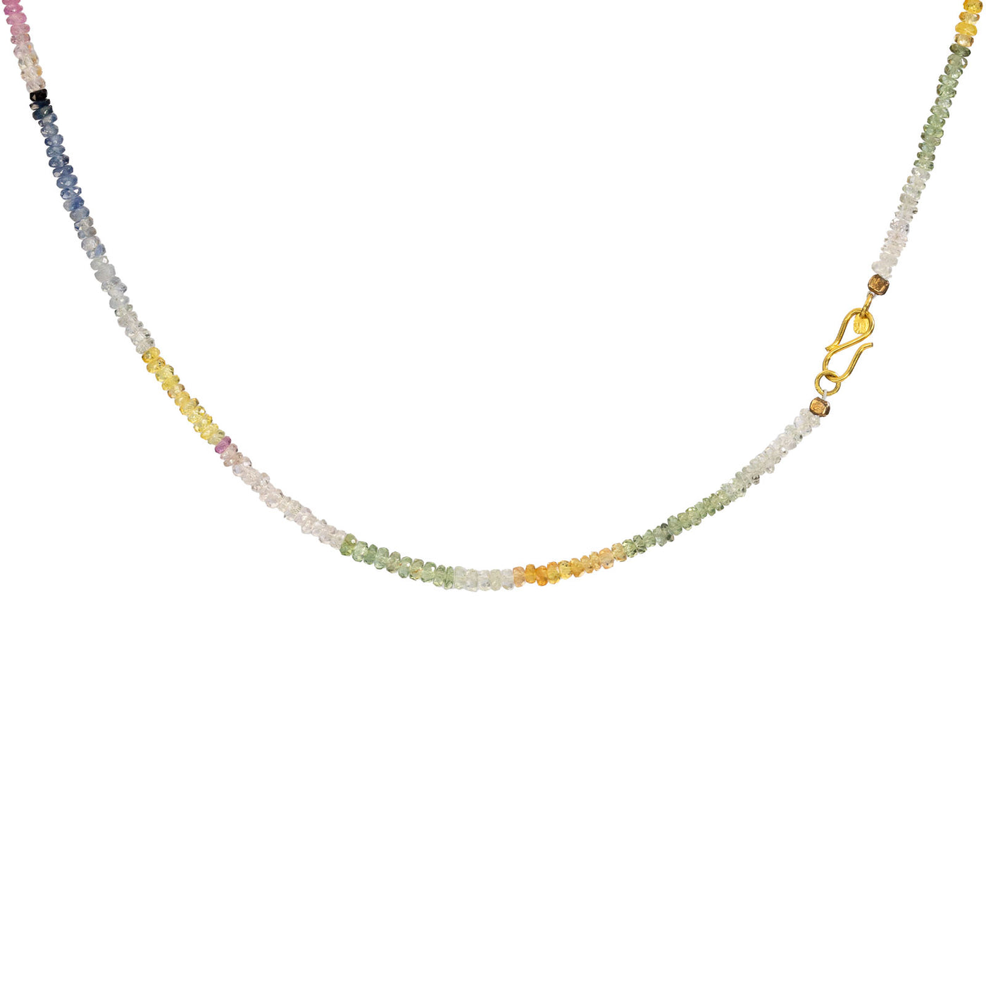 Multicolored Sapphire Gemstone Necklace