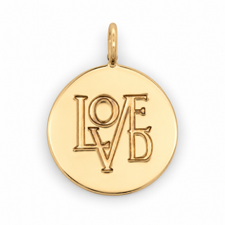 "Loved" Large Yellow Gold Round