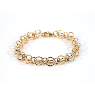 Gold 6.5" Handmade Rain Chain Bracelet