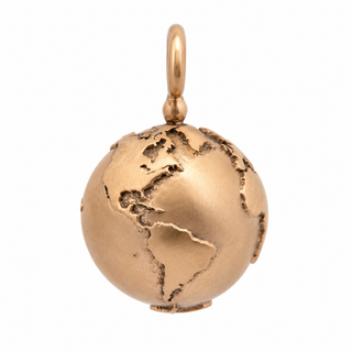 Yellow Gold Globe Charm