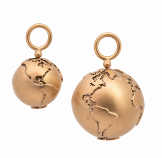 Yellow Gold Globe Charm