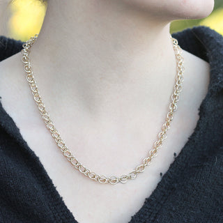 Gold Handmade Rain Chain Necklace