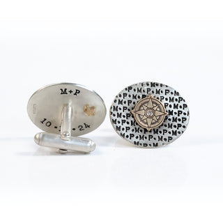 Initial Oval Cufflinks