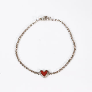2mm Enamel Heart Bracelet