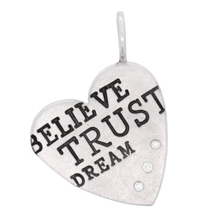 Sterling Silver Heart "Dream, Trust..."