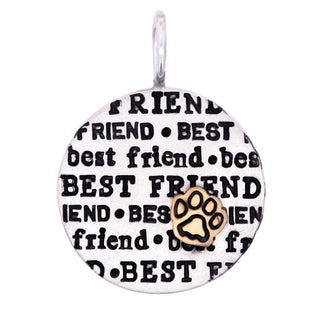 "Best Friends" Small Round Pet Charm