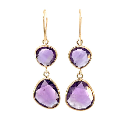 Purple Amethyst Elizabeth Stone Earrings