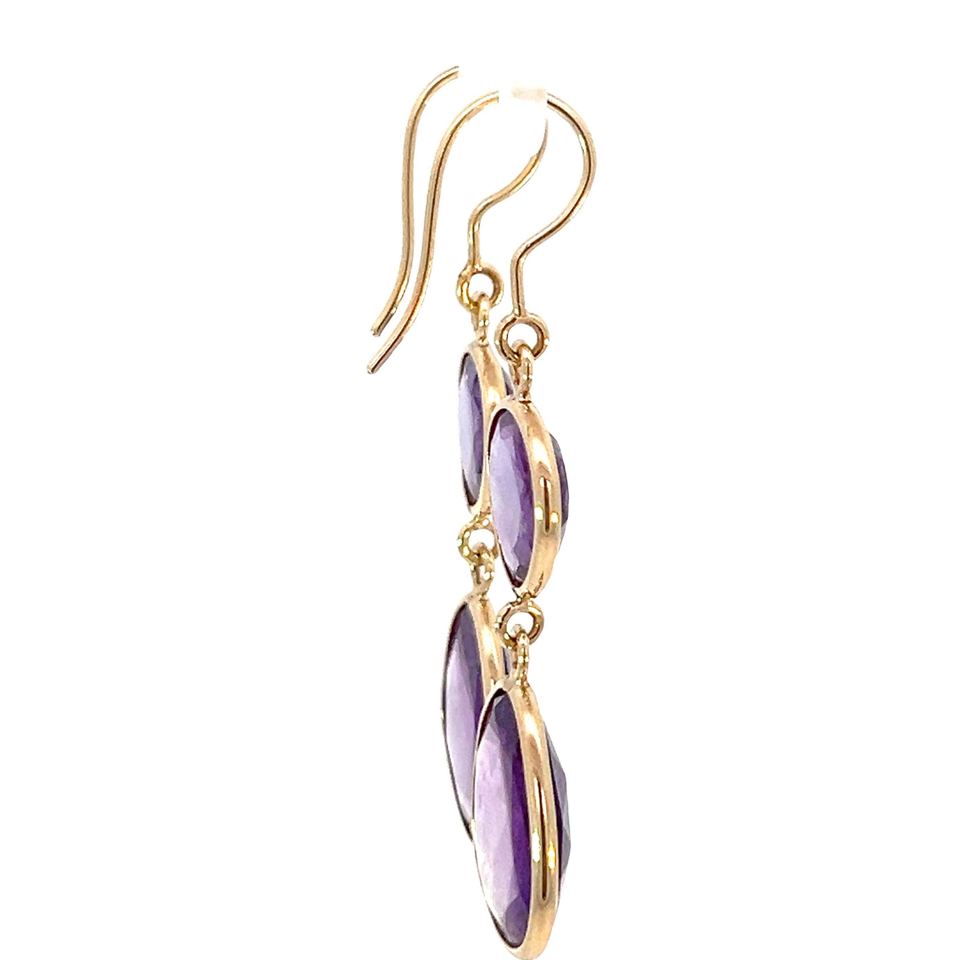Purple Amethyst Elizabeth Stone Earrings
