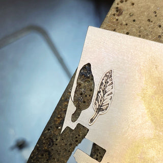 Feather & Diamonds Oval Charm