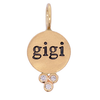 Gigi Round Charm with Granules