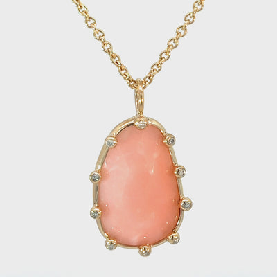 Pink Opal & Diamond Elizabeth Stone