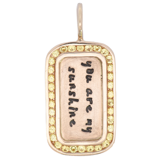 Mini Yellow Gold ID Channel with Yellow Sapphires